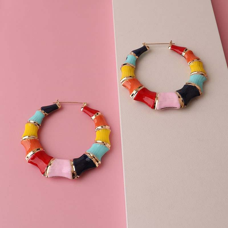 Pastel Bamboo Hoops