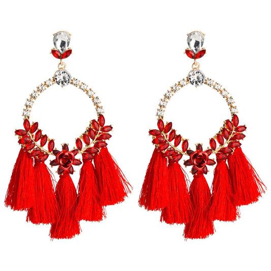 Gizelle Hoops Red